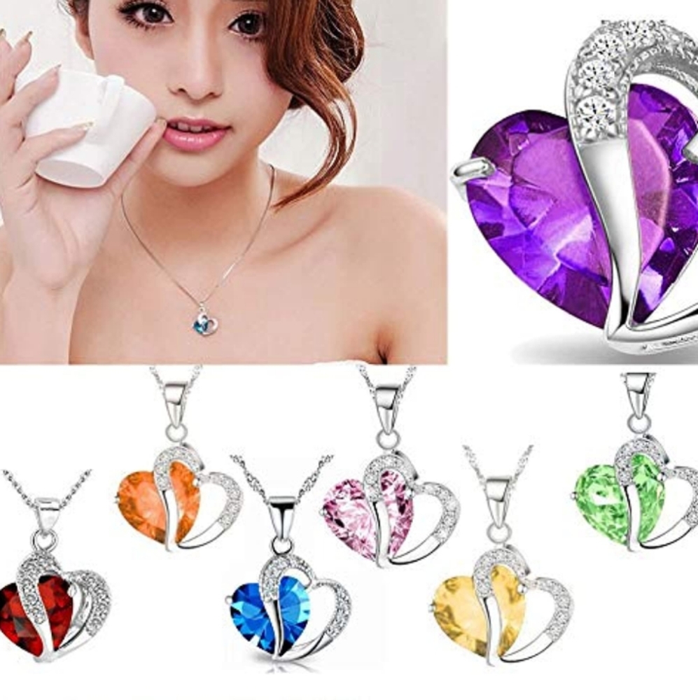 Women's Rhinestones Hearts Necklaces
